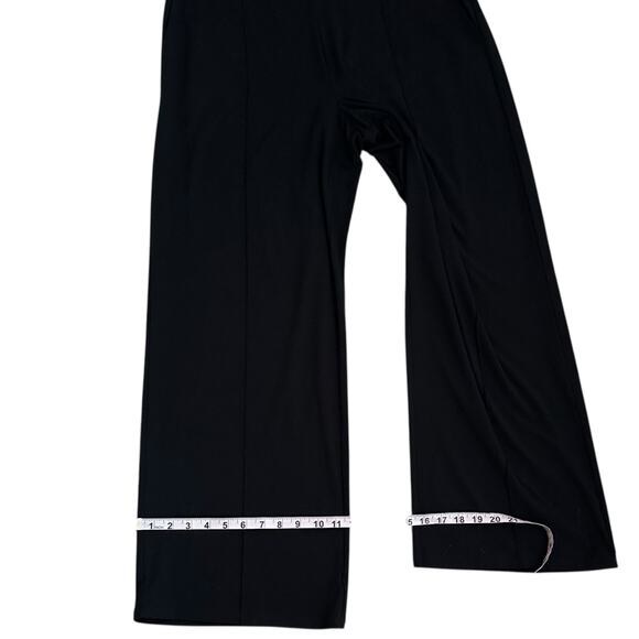 J.Jill Wearever Black Pull On Pants Women Large Seamed Full Leg Career Travel - Picture 5 of 10